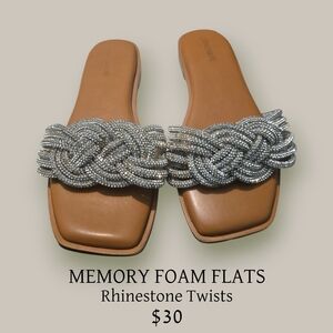 Elegant Silver Rhinestone Slides